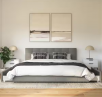 DHP Ryan Grey Linen Upholstered Bed with storage, King