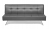 Lifestyle Solutions Cat Multi-Functional Sofa Lounger Sleeper by Serta Dream Convertibles in Dark Gray Faux Leather