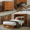 AFI Santa Fe Light Toffee Natural Bronze Solid Wood Frame Twin Murphy Bed