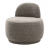 Artful Living Franco Grey Upholstered Sherpa Contemporary Side Chair