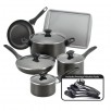 Farberware Dishwasher Safe Nonstick Cookware Pots and Pans (Black)
