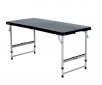 Lifetime 4 ft. One Hand Adjustable Height Fold-in-Half Resin Table; Black or Almond