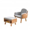 KidKraft Mid-Century Kid Reading Chair & Ottoman + Get $15 Kohl