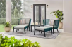 Hampton Bay Heather Glen 5-Piece Metal Patio Conversation Set