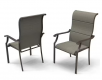 Hampton Bay Riverbrook Espresso Brown Stationary Steel Outdoor Dining Chairs (4-Pack)