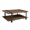 48" Modesto Solid Wood and Metal Coffee Table Brown - Alaterre Furniture