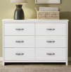 GALANO Layton 6-Drawer White Dresser (31 in. x 47.2 in. x 15.7 in.)