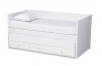 Baxton Studio Thomas White with Storage Twin to King Expandable Daybed