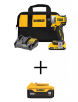 DeWALT ATOMIC 20V MAX Brushless Cordless 1/4" Impact Driver with 2Ah Battery + Bonus Tool