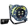 Masterplug 50ft 4 Socket Extension Cord Reel With Wall Mount 13A