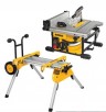 DEWALT 8.25-in 15-Amp Corded Portable Jobsite Table Saw + DEWALT Aluminum Rolling Table Saw Stand