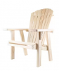 Palmetto Craft Capers Solid Pine Wood Adirondack Chair (Natural Wood)