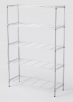 Brightroom 5 Tier Wide Wire Shelving (72.6" x 47.6" x 18", Chrome or Black)