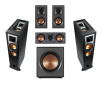 Klipsch Reference R-26FA 5.1 Home Theater Pack, Brushed Black Polymer Veneer