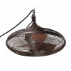 Harbor Breeze Valdosta 20-in Oil Rubbed Bronze with Cinnamon Blades Indoor/Outdoor Cage Ceiling Fan (3-Blade)