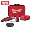 Milwaukee M12 12V Lithium-Ion Cordless Brushless Rotary Tool  $113.80, (1) 2.0 Ah Battery Pack +Charger $199