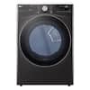 LG 7.4 Cu. Ft. Vented SMART Stackable Electric Dryer in Black Steel with TurboSteam and Sensor Dry Technology