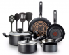 T-fal 12pc Simply Cook Nonstick Cookware Set Charcoal (Black or Green)