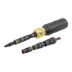 Klein Tools 11-in-1 Impact Rated and Flip Socket 2-Piece Rubber Handle Magnetic Multi-bit Multi Tool Screwdriver Set