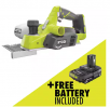RYOBI ONE+ 18V Cordless 3-1/4 in. Planer with Dust Bag with FREE 2.0 Ah Battery