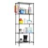 Karl home 5-Tier Heavy Duty Steel Freestanding Garage Storage Shelving Unit (Black, 21.3 in. W x 59 in. H x 11.42 in. D)