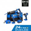 Kobalt Next-Gen 24-volt 4-Tool Brushless Power Tool Combo Kit + Choice of 2 Free Tools
