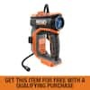 RIDGID 18V Cordless Portable Inflator (Tool Only) for $49 or less