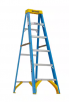 Werner 6 ft. Fiberglass Step Ladder (10 ft. Reach Height) with 250 lb. Load Capacity Type I Duty Rating for $49.88, More
