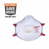 Milwaukee - N95 Professional Multi-Purpose Valved Respirator w/ Gasket (10-Pack) quantity of 2 for $17.86 or 4 for 23.80