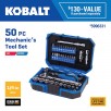Kobalt 50-Piece Standard (SAE) and Metric Polished Chrome Mechanics Tool Set with Hard Case