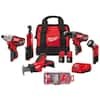Milwaukee M12 12-Volt Lithium-Ion Cordless 5-Tool Combo Kit w/ Driver Bit Set (25-Piece)