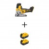 20V MAX Lithium-Ion Cordless Barrel Grip Jigsaw w/ (2) 20V MAX Premium Lithium-Ion 5.0Ah Battery