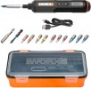 WORX-4V 3-Speed Compact Screwdriver with 12 Accessory Bits,Dual LED Lights, and 3 Gear Torque-Black