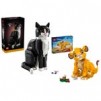 LEGO Tuxedo Cat (21349 1710-Piece) and Simba the Lion King Cub (43243, 222-Piece) Bundle from $87.96