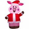 Holiday Living 3.5-ft LED Pig in Santa Suit Christmas Inflatable