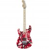 EVH Striped Left-Handed Guitar, Maple Fingerboard, Red/Black and White Stripes