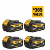 Home Depot:DEWALT 20-Volt 3.0 Ah MAX Lithium-Ion Premium Battery Pack (4-Pack) for $129, More