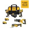 Select Stores: DEWALT 20-Volt Maximum Lithium-Ion Cordless 4-Tool Combo Kit with (2) 4 Ah Batteries and Charger