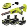 RYOBI ONE+ 18V Cordless 1/2 in. x 18 in. File Sander Kit with (2) 4.0 Ah Batteries, 2.0 Ah Battery, Battery, and Charger