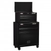 Craftsman 1000 Series 26.5-in W x 44.25-in H 5 Ball-bearing Steel Tool Chest Combo (Black)