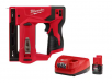 Milwaukee M12 12-Volt Li-Ion Cordless 3/8 in. Crown Stapler with Compact Battery Pack 2.0Ah and Charger Starter Kit