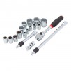 CRAFTSMAN V-Series 3/8-in Drive Standard Shallow Socket Set ,18-Pieces (Metric or SAE)