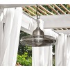 Harbor Breeze Valdosta 20-in Brushed Nickel with Walnut Blades Indoor/Outdoor Cage Ceiling Fan (3-Blade)