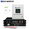 ECO-WORTHY 5120Wh Home Backup Power 48V 100Ah LiFePO4+5000W 48V Hybrid Inverter