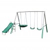 The Swing Company Northridge Metal Swing Set with Saucer Swing and 5