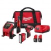 Milwaukee M12 12V Lithium-Ion Cordless Combo Kit (4-Tool) with Two 2.0Ah Batteries, Charger & Tool Bag