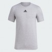 adidas men Short Sleeve Pregame Badge of Sport Tee (Grey Heather)