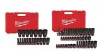 Milwaukee SHOCKWAVE 1/2 in. Drive SAE 6 Point Impact Socket Set (19-Pc) w/ 3/8 in. SAE/Metric Impact Socket Set (43-Pc)
