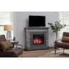 StyleWell Wildercliff 45 in. W Electric Fireplace Wall Mantel in Driftwood or Gray