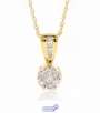 14K 0.25 Carat Diamond Cluster Pendant w/18" Chain